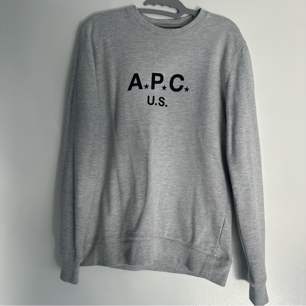 A.P.C. USA Gray Men's Sweatshirt